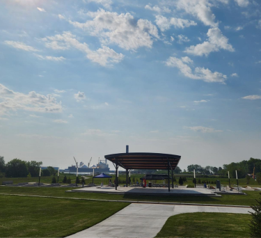 amphitheatre with a blue sky